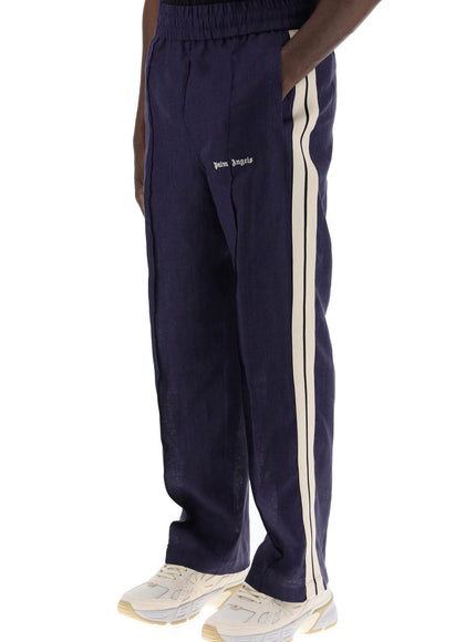 Palm Angels linen joggers with side stripes