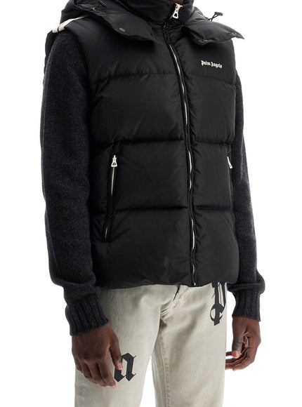 Palm Angels sleeveless down jacket with contrasting