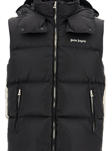 Palm Angels sleeveless down jacket with contrasting