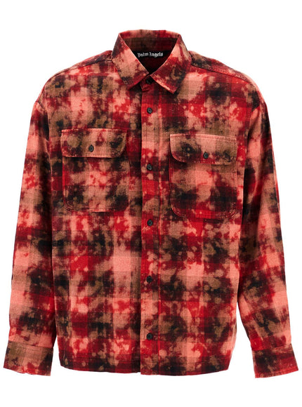 Palm Angels 'flannel shirt with curved logo