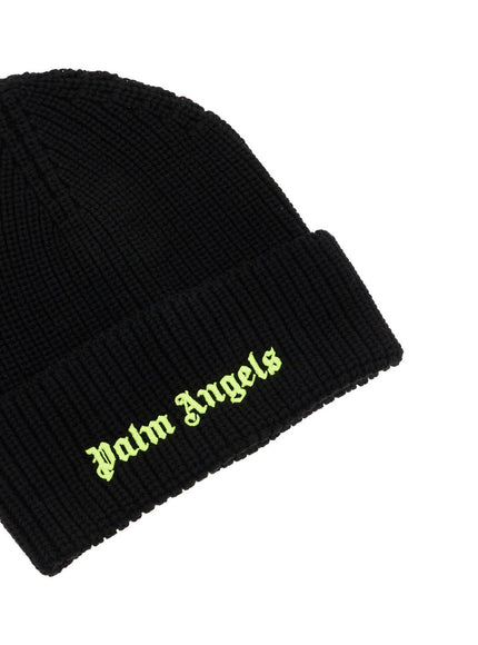 Palm Angels fluorescent logo beanie