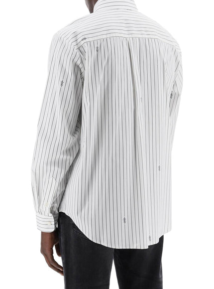 Amiri striped shirt with staggered logo