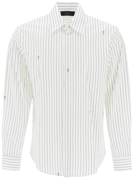 Amiri striped shirt with staggered logo