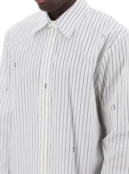 Amiri striped shirt with staggered logo