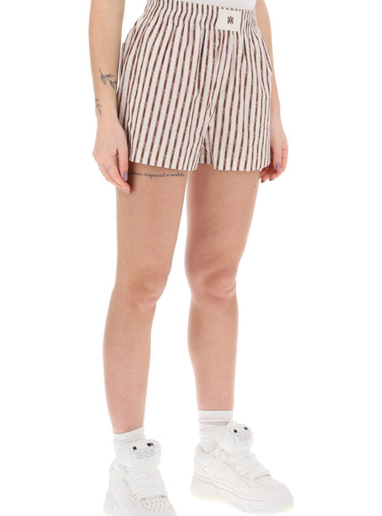 Amiri striped pajama shorts