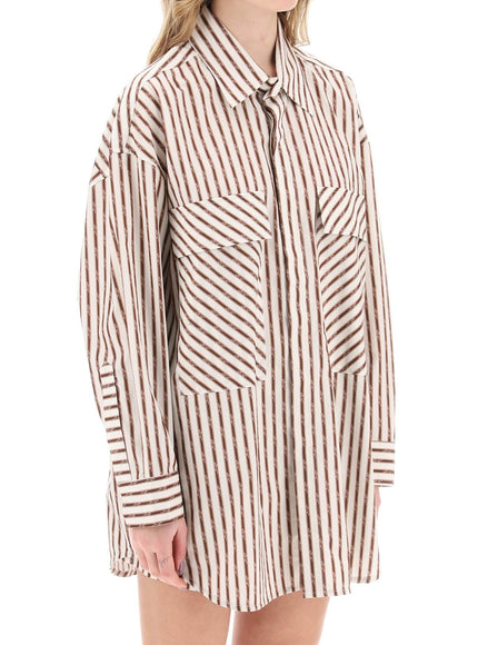 Amiri striped maxi shirt