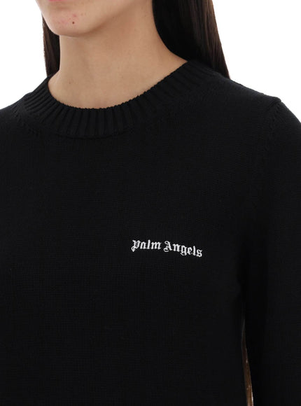 Palm Angels cropped pullover with embroidered logo