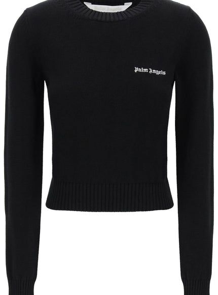 Palm Angels cropped pullover with embroidered logo