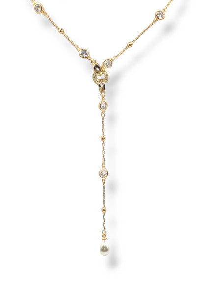 Palmer Pearl Charm Lariat Necklace