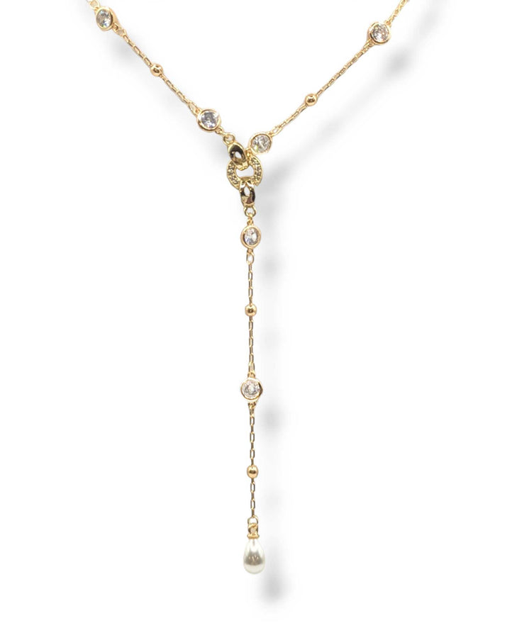 Palmer Pearl Charm Lariat Necklace