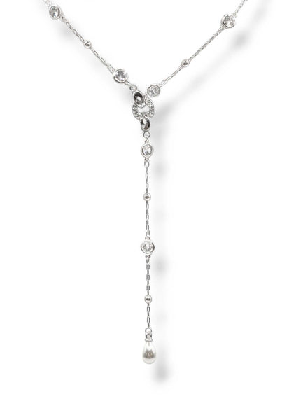 Palmer Pearl Charm Lariat Necklace