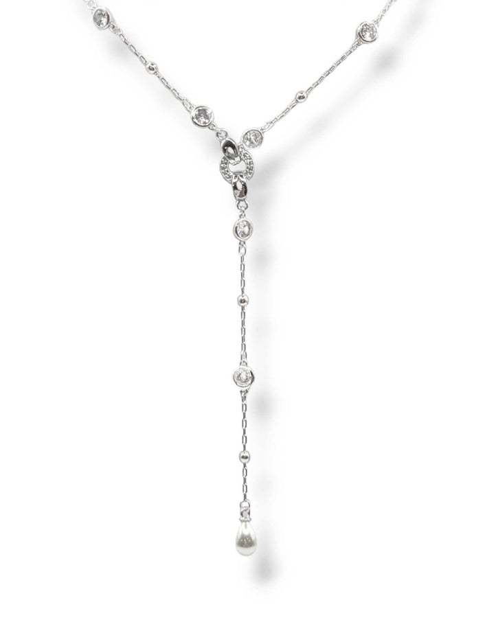 Palmer Pearl Charm Lariat Necklace