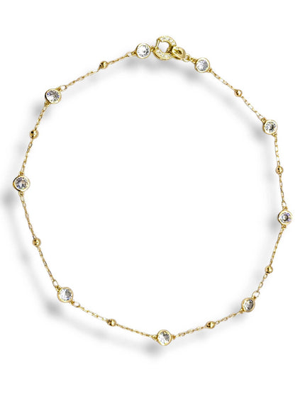 Presley CZ Crystal Charm Lariat Necklace