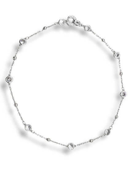 Reed Crystal Teardrop Charm Lariat Necklace