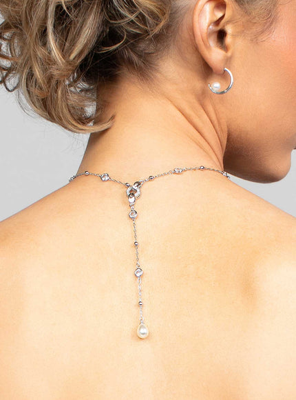 Palmer Pearl Charm Lariat Necklace