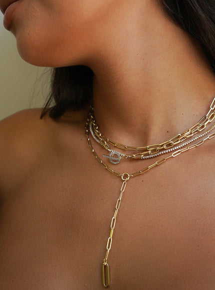 Zoe Lev 14K Gold Large Paper Clip Chain Necklace