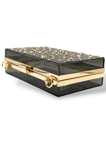 Parker Polka Dot Crystal Lucite Clutch