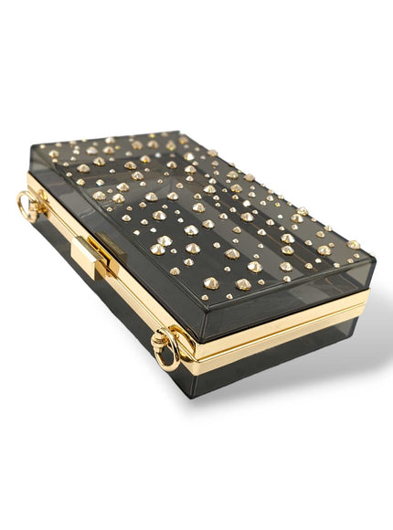 Parker Polka Dot Crystal Lucite Clutch