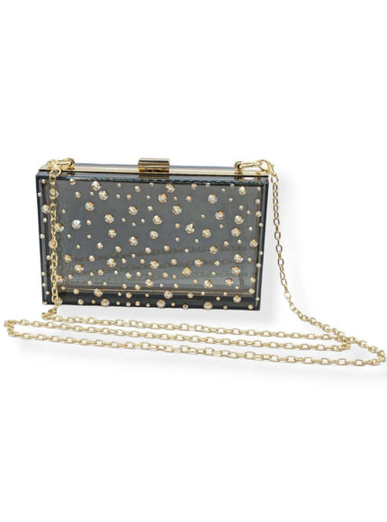 Parker Polka Dot Crystal Lucite Clutch