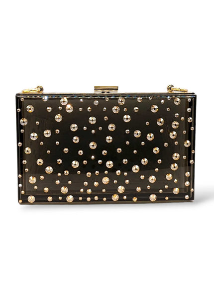 Parker Polka Dot Crystal Lucite Clutch