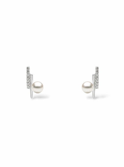 Paxton Crystal and Pearl Stud Earrings