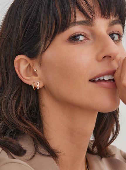 Zoe Lev 14K Gold Small Huggie Earrings