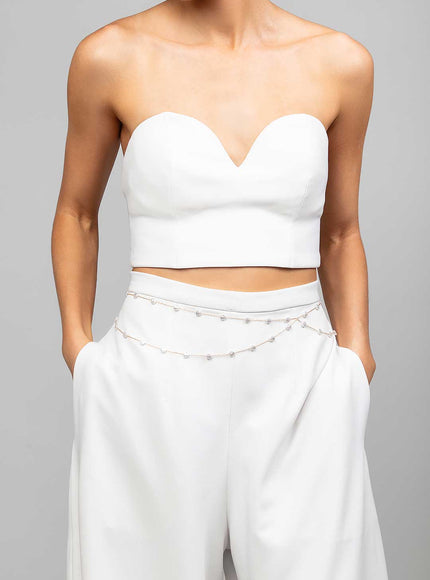 Pearlette Pearl Chain Belt Gold