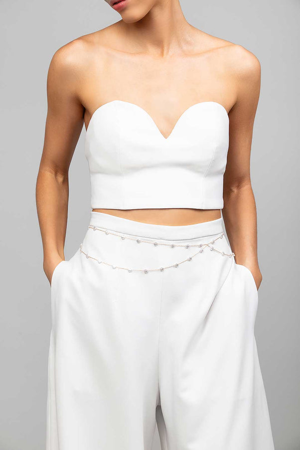 Pearlette Pearl Chain Belt Gold