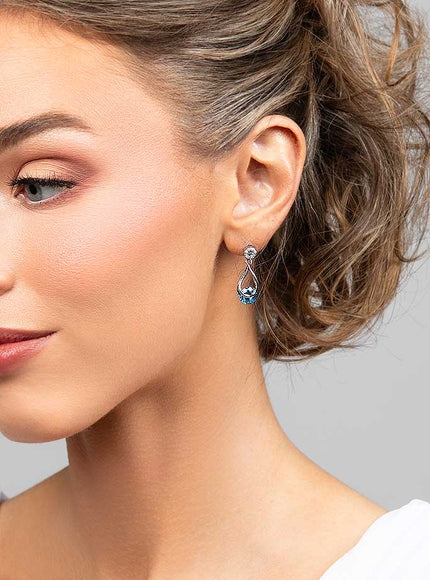 Perry CZ Crystal Drop Earrings