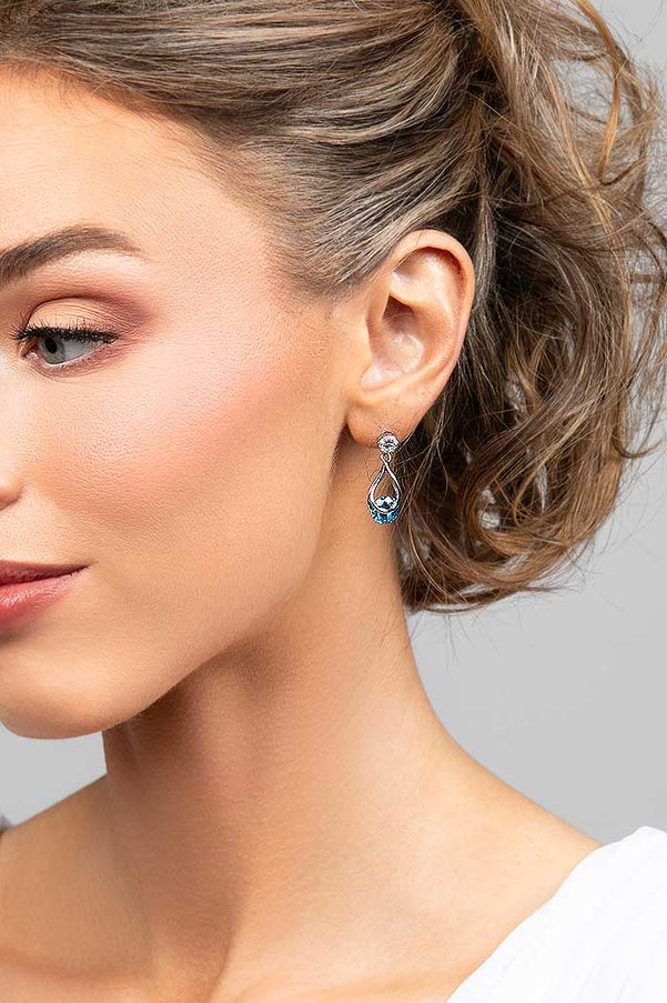 Perry CZ Crystal Drop Earrings