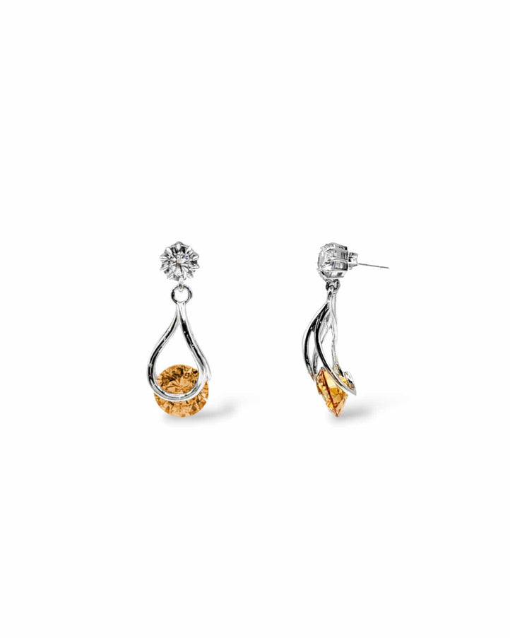 Perry CZ Crystal Drop Earrings