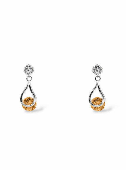 Perry CZ Crystal Drop Earrings