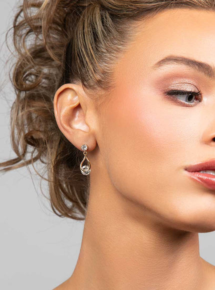 Perry CZ Crystal Drop Earrings