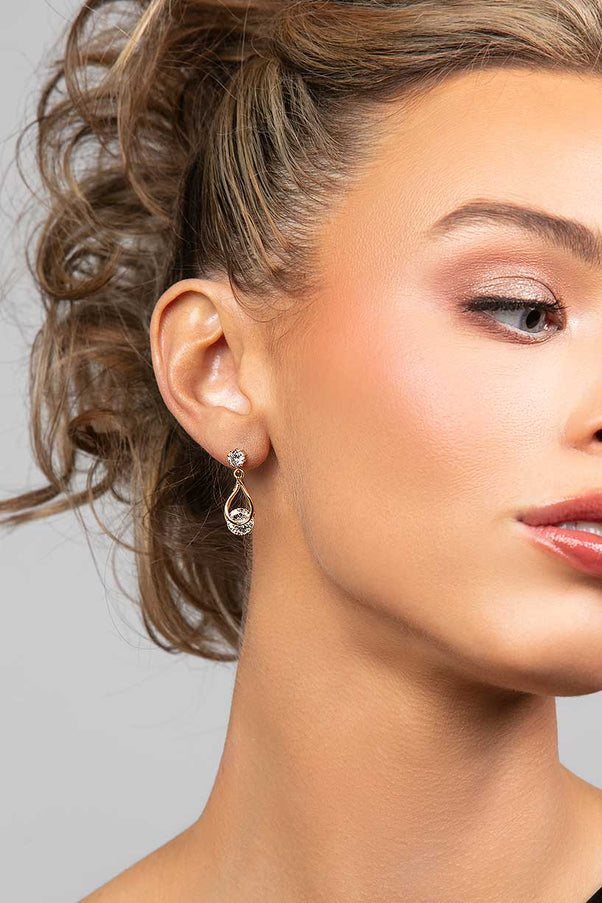 Perry CZ Crystal Drop Earrings