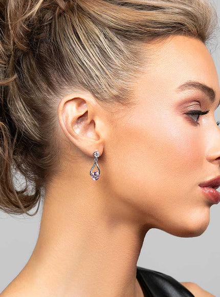 Perry CZ Crystal Drop Earrings