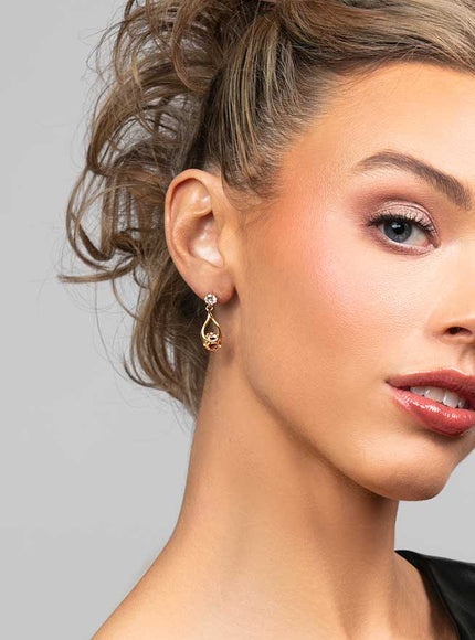 Perry CZ Crystal Drop Earrings