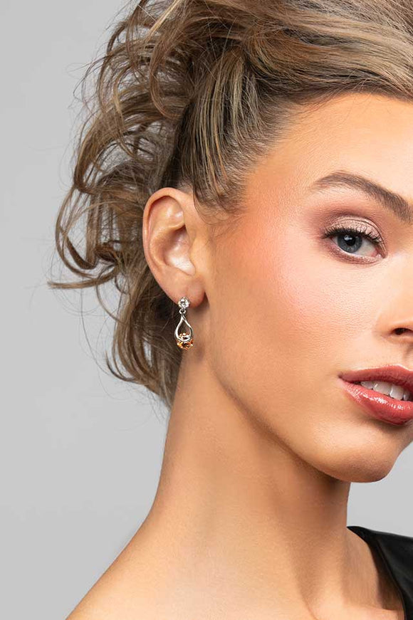 Perry CZ Crystal Drop Earrings