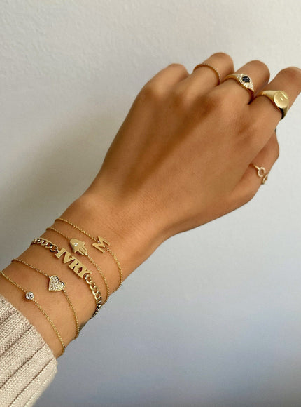 Zoe Lev 14K Gold Diamond Hamsa Bracelet