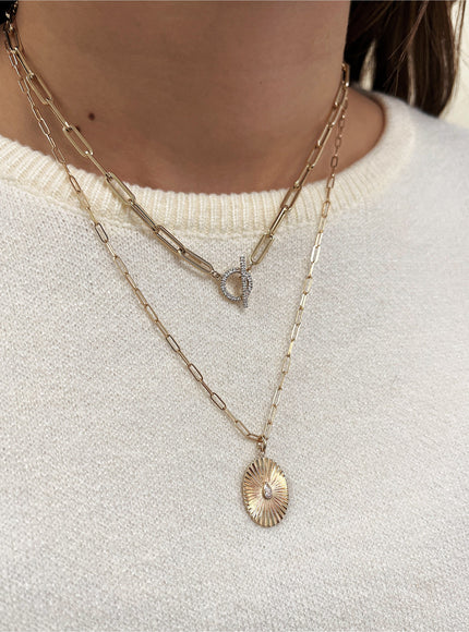Zoe Lev 14K Gold Open Link Chain Necklace