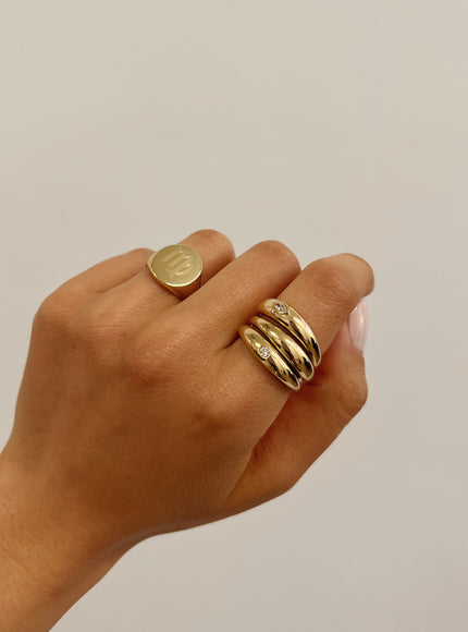 Zoe Lev 14K Gold Dome Band Ring