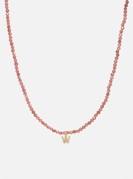 Zoe Lev Pink Rhodochrosite Bead Necklace