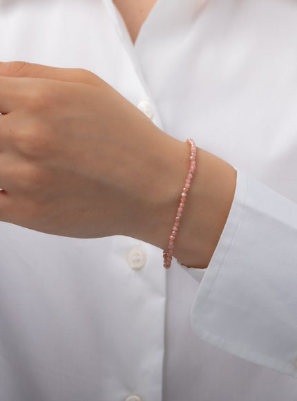 Zoe Lev Pink Rhodochrosite Bead Bracelet