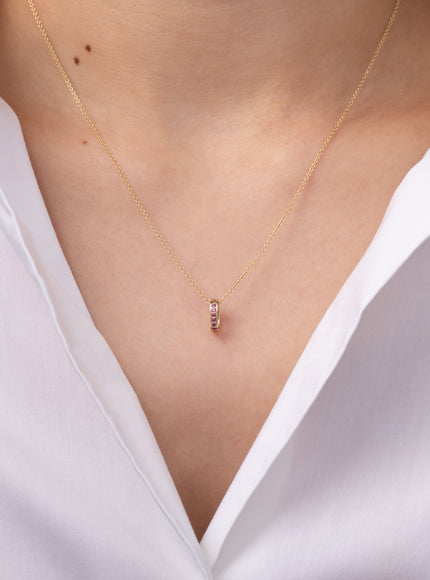 Zoe Lev Pink Sapphire Eternity Heirloom Charm