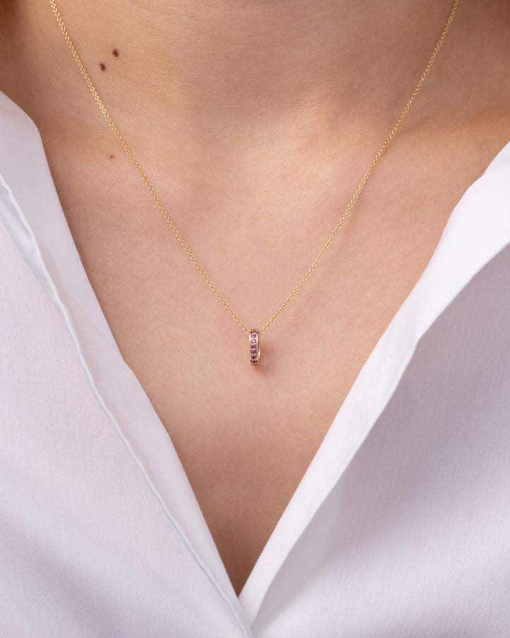 Zoe Lev Pink Sapphire Eternity Heirloom Charm