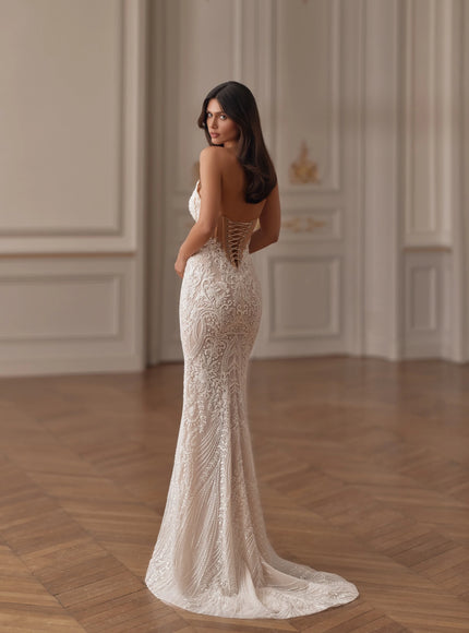 Pollardi Gleam Lace Mermaid Wedding Dress