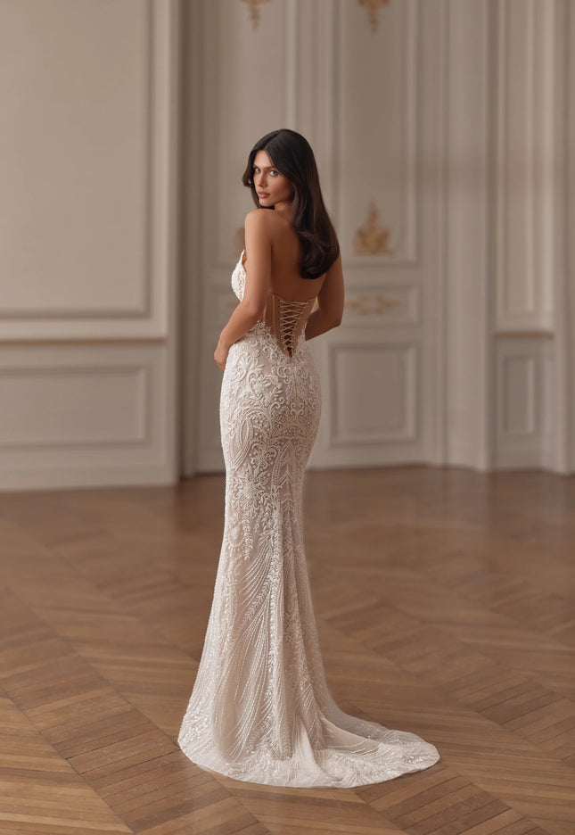 Pollardi Gleam Lace Mermaid Wedding Dress