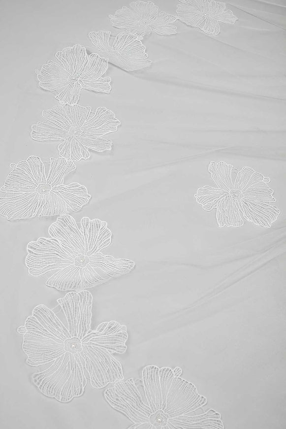Poppy Large Floral Lace Cathedral Veil