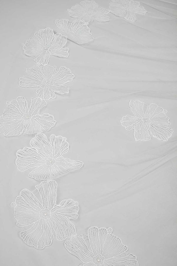 Poppy Large Floral Lace Cathedral Veil