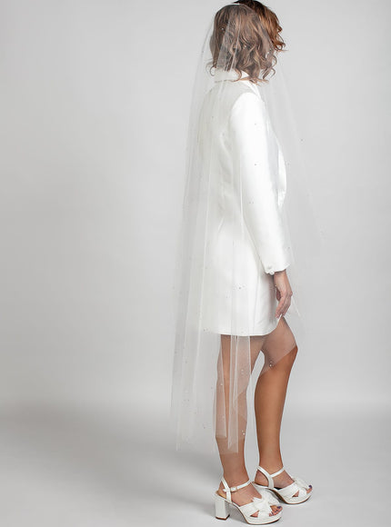Quincy Scattered Crystal Waltz Veil