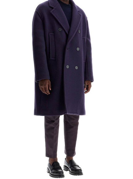 Lanvin double-breasted heavy wool coat